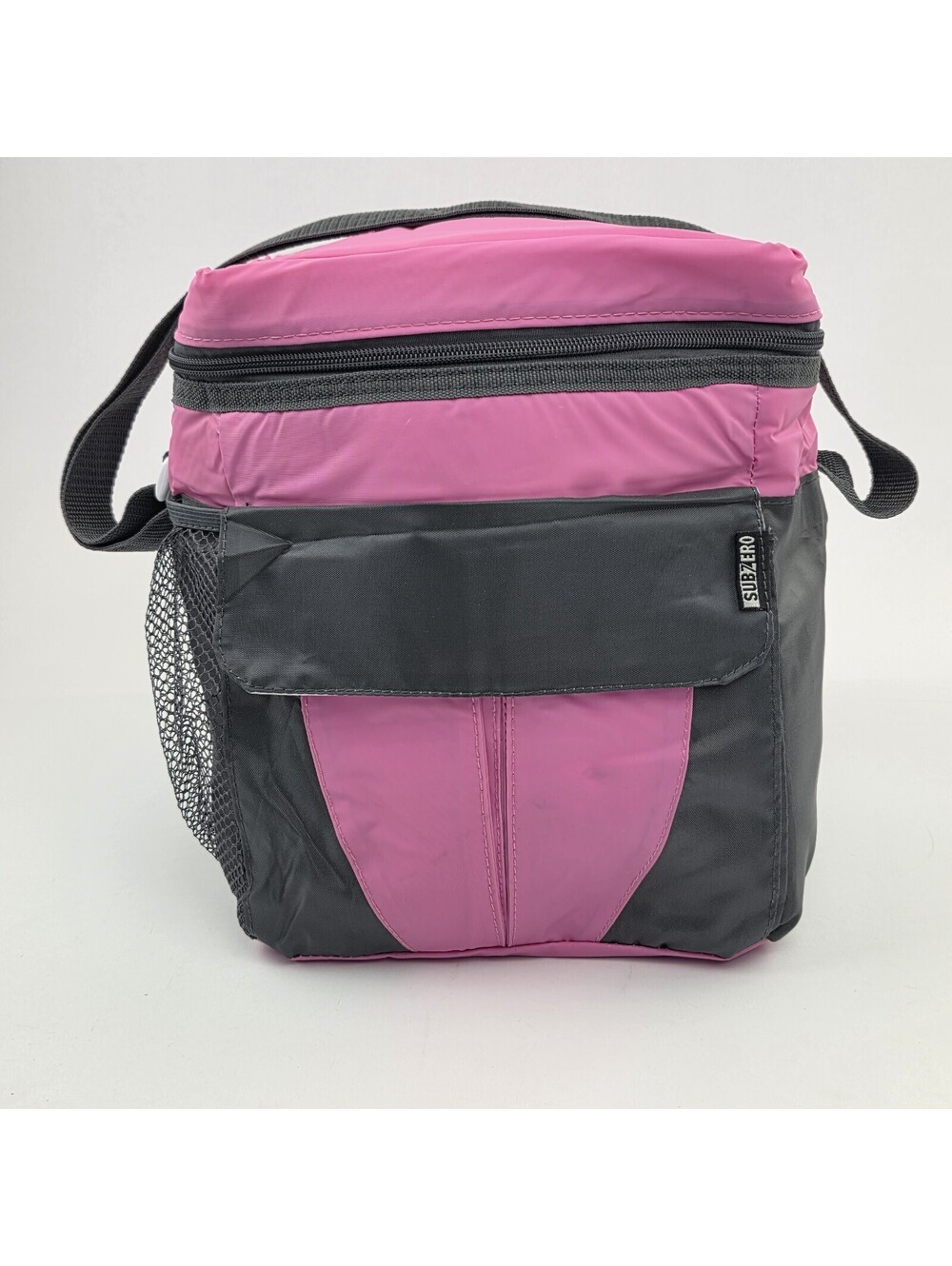 Pink Golf Lunch Tote Shoulder Strap Pockets 11.75 In Canvas Insulated